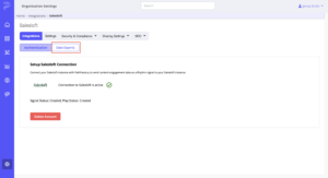 Salesloft Connection Page with Active Status